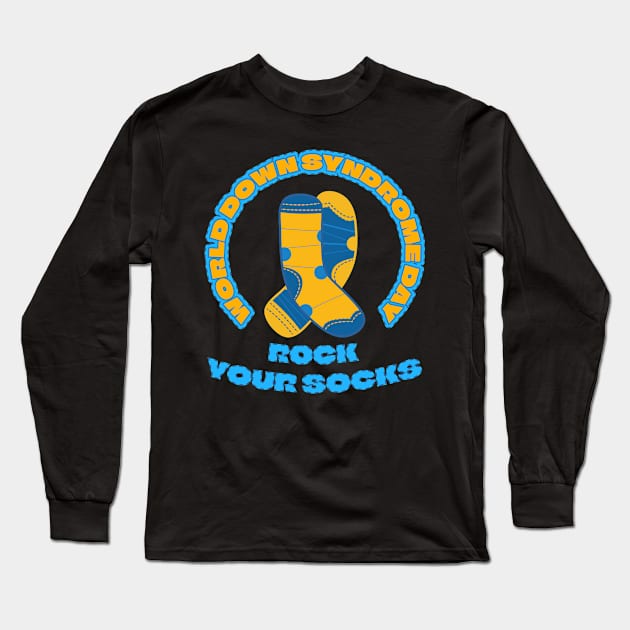 ROCK YOUR SOCKS Long Sleeve T-Shirt by vibrain